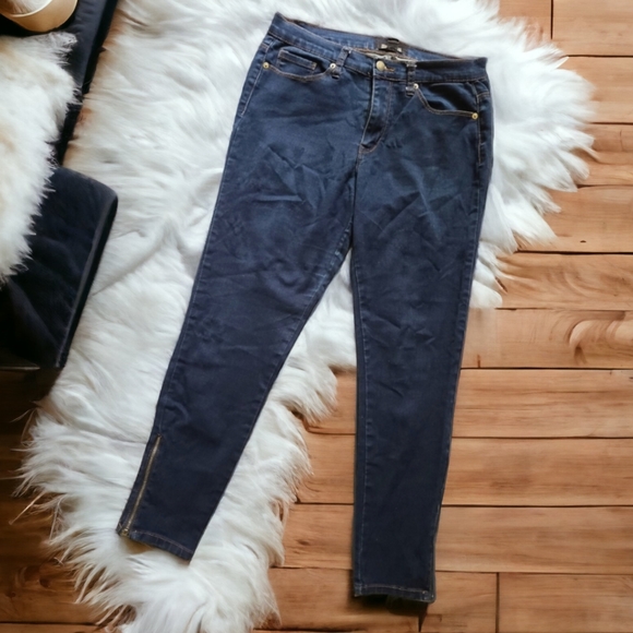 Forever 21 Premium Denim Stretch Skinny Zip Bottom Jeans Size 29 - Picture 1 of 12